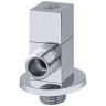 Клапан (вентиль) угловой для бытовых приборов латунный Aquasfera 1078 DN 15 PN 10 резьба - 1/2"х1/2", покрытие - хром, с отражателем, резьбовой НР-НР, маховик хромированный, 1078-01 1