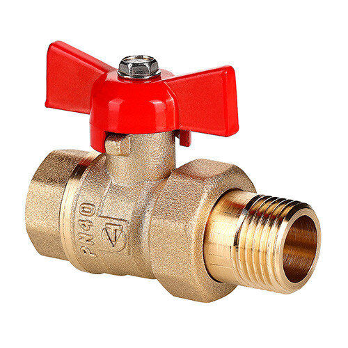 Кран шаровой VALTEC СТАНДАРТ 3/4" Ду20 Ру40 без покрытия с полусгоном VT.127.GN.05