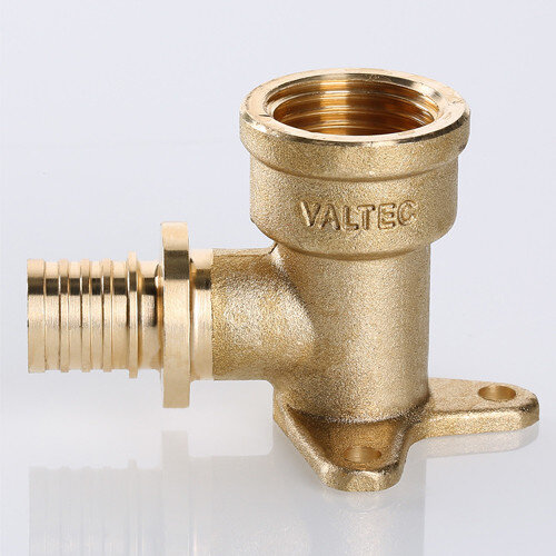 Угольник 90 градусов VALTEC VTm.454.BG ВР 1/2" DN 16x15 PN 16 с креплением латунный универсальный