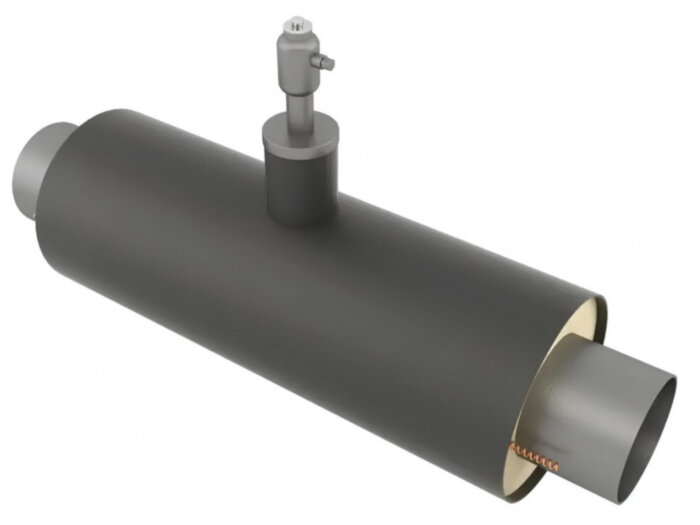 Тройник с воздушником Ду 32 426х8,0/560 стальной в изоляции ППУ-ПЭ