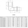 Угольник 90 градусов VALTEC VTi.953.I НР 1" DN 35x25 PN 16 нержавеющая сталь 2