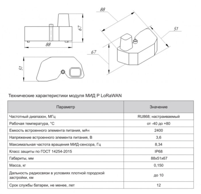 Счетчик Декаст ОСВХ-20 "НЕПТУН" Класс "С" МИД Р холодной воды