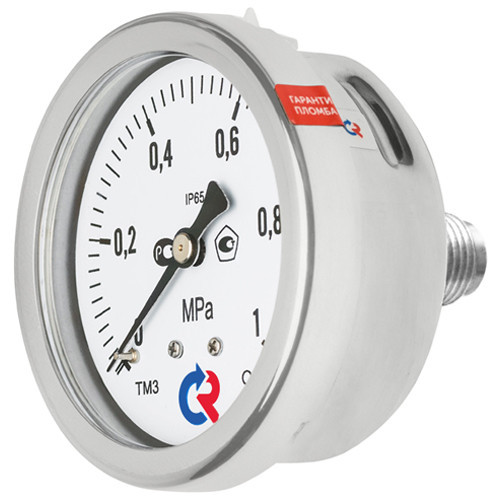 Манометр РОСМА ТМ-321Т.00 (0...0,16 МПа) Байонет Дкорп=63мм кл. 1,5 G1/4" коррозионностойкий виброустойчивый осевой 00000039582 3
