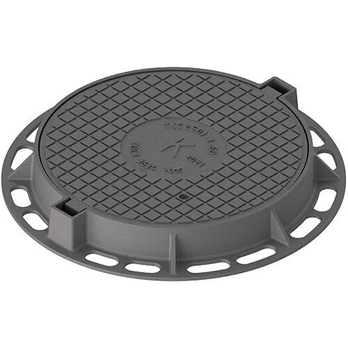 Люк чугунный тяжелый Т(С250)-Д-1-60 для дождевой канализации ГОСТ 3634-2019