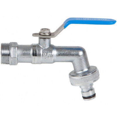 Кран шаровой латунный для шланга GENEBRE 3060 Ду20 Ру16 резьбовой ВР/насадка на шланг