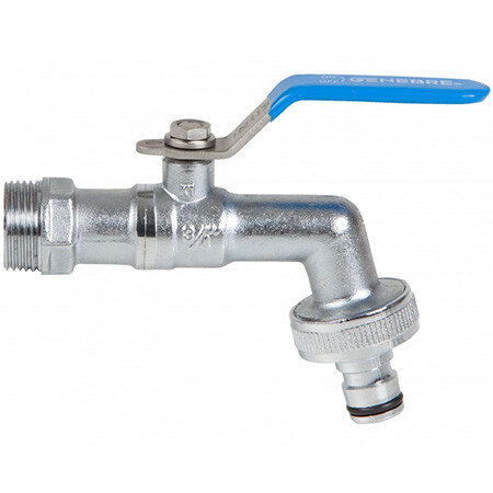 Кран шаровой латунный для шланга GENEBRE 3060 Ду20 Ру16 резьбовой ВР/насадка на шланг