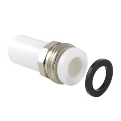 Патрубок VALTEC VTp.721 НР 1" DN 25 PN 25 с накидной гайкой полипропиленовый комбинированный