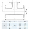 Тройник фланцевый HAWLE 8510 DN 125-100 PN 16 3