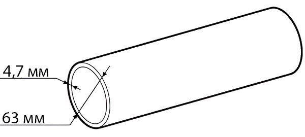 Труба ПНД техническая SDR13,6 d63х4,7 тип СТ