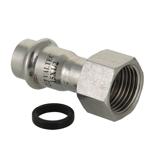 Переходник VALTEC VTi.908.I ВР 1" DN 35x25 PN 16 с накидной гайкой нержавеющая сталь