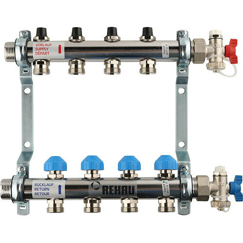 Распределительный коллектор REHAU HKV на 4 контура