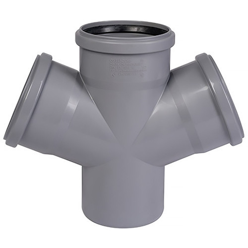 Крестовина канализационная PP-H Ostendorf HT HTDA DN 110х50/50х87° одноплоскостная 1