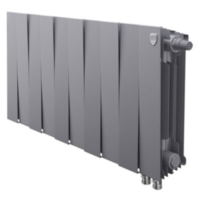 Радиатор биметаллический Royal Thermo PianoForte 300 VDR (10 секций) Silver Satin