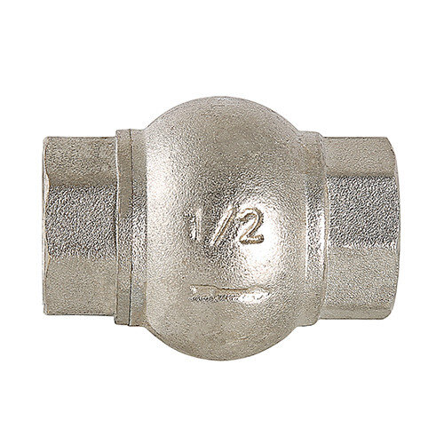Клапан обратный VALTEC VT.151.N.09 2" DN 50 PN 16 пружинный резьбовой с латунным золотником, латунный с никелевым покрытием
