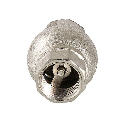 Клапан обратный VALTEC VT.151.N.09 2" DN 50 PN 16 пружинный резьбовой с латунным золотником, латунный с никелевым покрытием