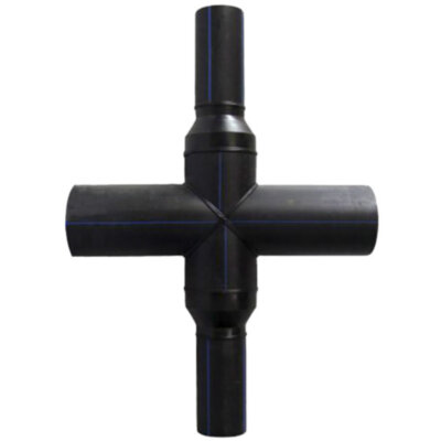 Крестовина 1000х630 мм SDR11 90° ПЭ100 неравнопроходная сварная сегментная ПНД