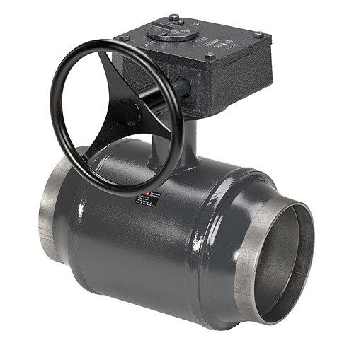 Кран шаровой Danfoss JiP Full Bore WW WG DN 300 PN 25 стальной полнопроходный под приварку с ручным редуктором