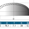 Заглушка 76,1х7,1 (ду65) ГОСТ 17379-2001 эллиптическая стальная 2