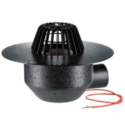 Кровельная воронка HL64.1F/1 DN 110 с электрообогревом для ПП-мембран с горизонтальным выпуском