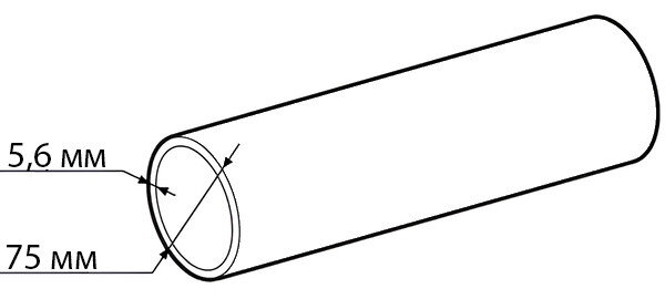 Труба ПНД техническая SDR13,6 d75х5,6 тип СТ