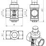 Редуктор давления VALTEC VT.083.N.05 3/4'' DN 20 PN 16 поршневой, прямого действия, латунный с никелированным покрытием 2