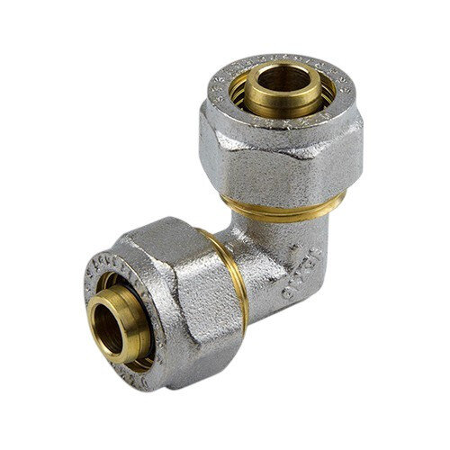 Угольник латунный Aquasfera 7005 DN 16 PN 16 покрытие - никель, компрессионный, 7005-01