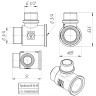 Латунный тройник VALTEC 3/4" х 1/2" х 3/4" переходной с двумя переходами на наружную резьбу VTr.133.RN.050405 5