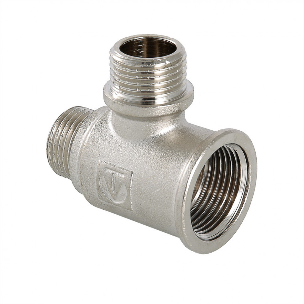 Латунный тройник VALTEC 3/4" х 1/2" х 3/4" переходной с двумя переходами на наружную резьбу VTr.133.RN.050405