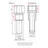 Гильза РОСМА хх.220 d=16мм L=200мм 60 МПа G1/2"-G1/2" цельноточеная нержавеющая для термометра БТ серии 220 00000032054 2