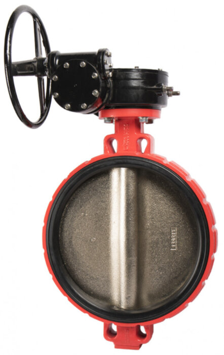 Затвор дисковый поворотный РАШВОРК 201 Ду450 Ру16 межфланцевый чугунный, диск  -  нерж. сталь AISI304 (CF8), уплотнение EPDM