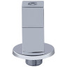 Клапан (вентиль) угловой для бытовых приборов латунный Aquasfera 1078 DN 15 PN 10 резьба - 1/2"х3/8", покрытие - хром, с отражателем, резьбовой НР-НР, маховик хромированный, 1078-03 3