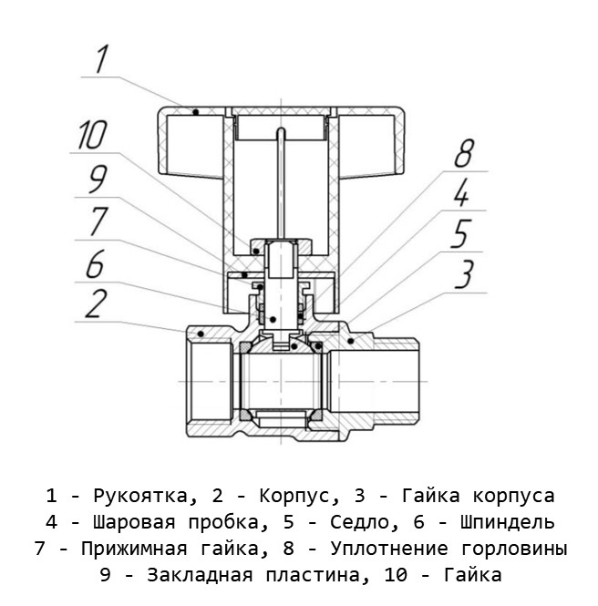 Кран шаровой латунный LD Pride 47.20.В-Н.ТР Ду 20 Ру 40 резьба (ВР-НР) 3/4", никелированный с красной пластиковой рукояткой, неполнопроходный