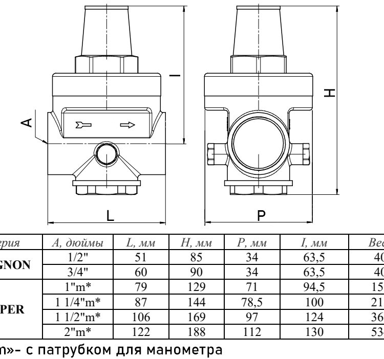 Редуктор давления VALTEC VT.087.N.0545 3/4'' DN 20 PN 16 поршневой, прямого действия, латунный с никелевым покрытием 2