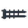 Коллектор распределительный ROMMER RDG-0018-024024 4-х контурный НР 1"x1 1/2" Ду 40 Ру 4 дублёр компакт с гидравлическим разделителем 2