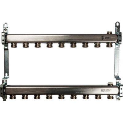Коллектор STOUT для радиаторной разводки 9 выходов