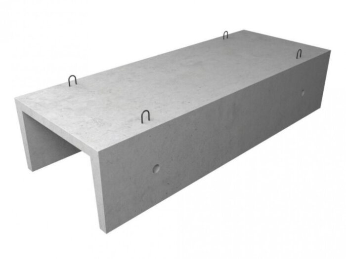 Лоток железобетонный Л 6д-8 для сборного канала Серия 3.006.1-2.87