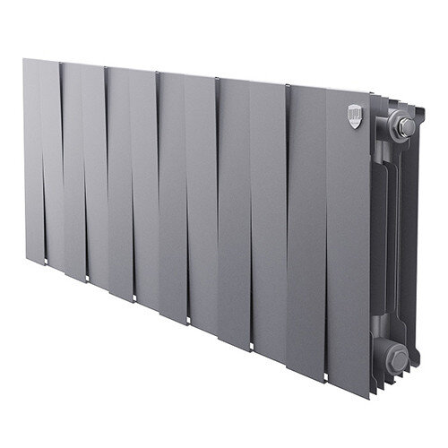 Радиатор биметаллический Royal Thermo PianoForte 300 (12 секций) Silver Satin