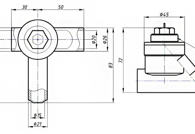 Клапан радиаторный Valtec VT.035 DN 20 PN 16 стальной под приварку левый 2