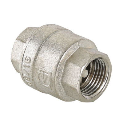Клапан обратный VALTEC VT.161.N.05 3/4" DN 20 PN 40 пружинный резьбовой, латунный с никелевым покрытием