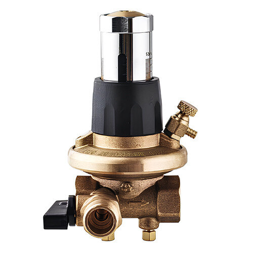 Балансировочный клапан латунный Aquasfera EURO 2010 DN 25 PN 16 резьба - 1''x1/2'', автоматический со спускником, резьбовой ВР-ВР, 2010-03