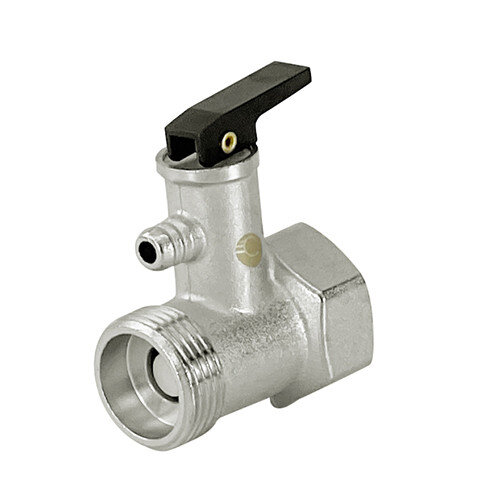 Клапан предохранительный латунный VALFEX VF.461.N.012 Ду 15 для бойлера с ручкой спуска