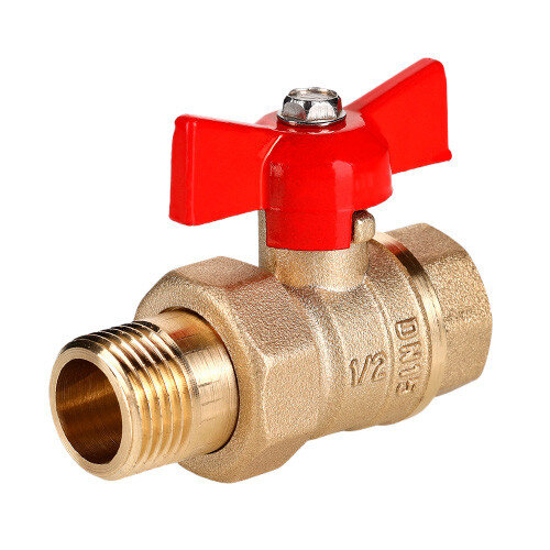 Кран шаровой VALTEC СТАНДАРТ 1/2'' Ду15 Ру40 без покрытия с полусгоном VT.127.GN.04