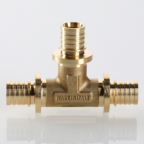 Тройник переходной VALTEC VTm.431.BG DN 20x16x20 PN 16 латунный универсальный