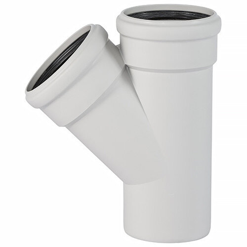 Тройник канализационный бесшумный PP-MD Ostendorf Skolan Safe SKEA DN 200/160х45°