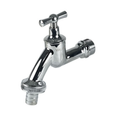 Вентиль запорный VALFEX VF.437 ВР 1/2" Ду 15 Ру 8 водоразборный никелированный латунный