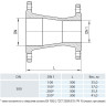 Переход фланцевый HAWLE 8550 DN 300-150 PN 16 3