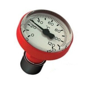 Термометр красный для рукояток шаровых кранов R540F 120С Giacomini R540FY002