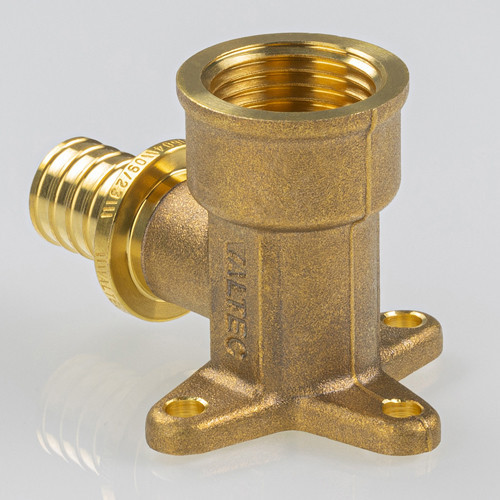 Угольник 90 градусов VALTEC VTm.454.G ВР 1/2" DN 16x15 PN 16 с креплением латунный 4