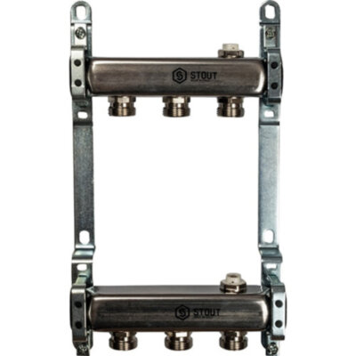 Коллектор STOUT для радиаторной разводки 3 выхода