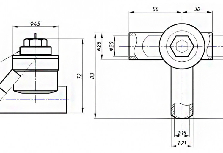 Клапан радиаторный Valtec VT.035 DN 20 PN 16 стальной под приварку правый 2